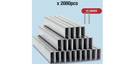 Agrafes étroites 91/14 mm galvanisées, 2.000 pièces