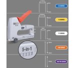 Agrafeuse/cloueuse Z5-140 (5 en 1), argent/orange