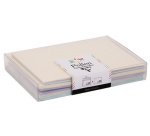 Coffret Pollen de 20 enveloppes C6 (114x162mm) + 20 cartes simples 110x155mm - Naissance - Assortiment