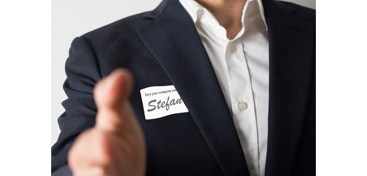 Name tag, 80 x 50 mm, white