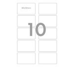 Étiquette porte-nom, 80 x 50 mm, blanc