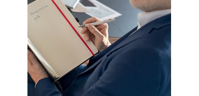 Conceptum Notebook, A5, grid, black/red