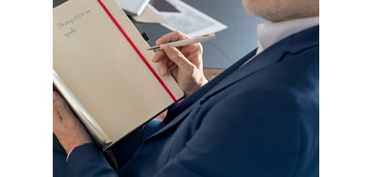 Carnet de notes Conceptum, A5, ligné, noir/rouge