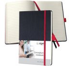Carnet de notes Conceptum, A5, ligné, noir/rouge