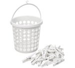 Corbeille pour pinces à linge SPRINGFIELD, blanc