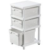 Étagère SEOUL 3 niveaux, incl. bacs de rangement