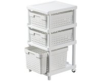 Rek SEOUL 3 niveaus, incl. opbergbakken