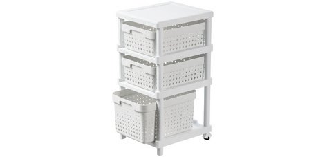 SEOUL 3-level Shelf, incl. storage bins