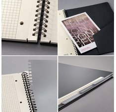 Cahier à spirale Conceptum avec index, A4, quadrillé