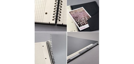 Cahier à spirale Conceptum avec index, A4, quadrillé