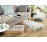 Boîte de rangement 'leo', 74 litres, transparent