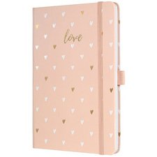 Notitieboek Jolie 'Rose Love' met blind- en foliedruk