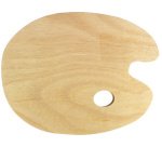 Palette de peinture, bois, ovale, 300 x 240 mm