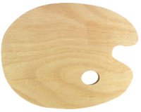 Palette de peinture, bois, ovale, 300 x 240 mm