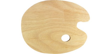 Palette de peinture, bois, ovale, 300 x 240 mm