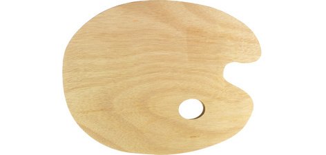 Palette de peinture, bois, ovale, 300 x 240 mm