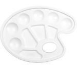 Palette de peinture, plastique, ovale, 230 x 170 mm