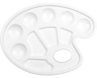 Palette de peinture, plastique, ovale, 230 x 170 mm