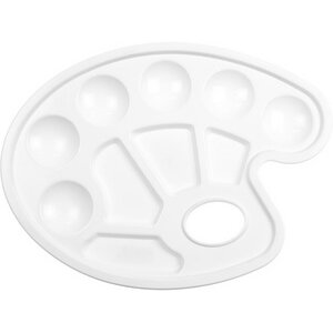 Palette de peinture, plastique, ovale, 230 x 170 mm