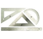 Kit de géométrie, inox, 4 pièces