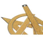 Kit de géométrie, inox, 4 pièces