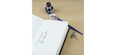 Encre, dans un flacon en verre, 50 ml, noir