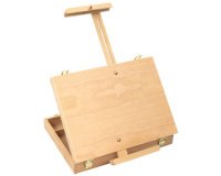 Boîte-chevalet, hêtre, mallette avec poignée
