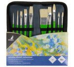 Set de pinceaux pour peinture à l'huile, 10 pièces
