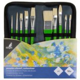 Set de pinceaux pour peinture à l'huile, 10 pièces