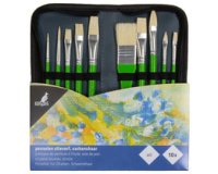 Set de pinceaux pour peinture à l'huile, 10 pièces