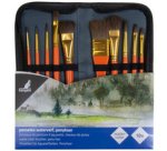 Set de pinceaux aquarelle, 10 pièces, dans un étui