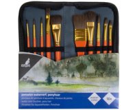 Set de pinceaux aquarelle, 10 pièces, dans un étui