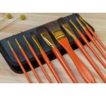 Set de pinceaux aquarelle, 10 pièces, dans un étui