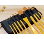 Set de pinceaux acrylique, 10 pièces, dans un étui