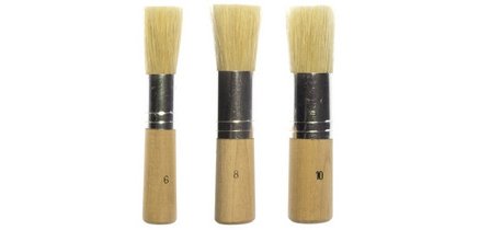 Set de pinceaux pour pochoir, 3 pièces