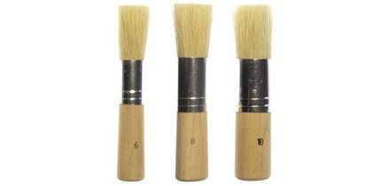 Set de pinceaux pour pochoir, 3 pièces