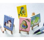 Mini-chevalet incl. châssis entoilé, en présentoir