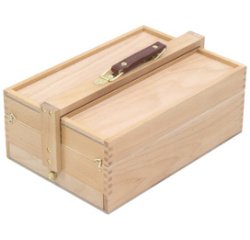 Boîte à ustensiles d'artiste, 3 niveaux, hêtre