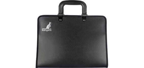 Porte-documents, A2, PP, avec poignée, noir