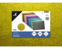 Carton pailleté, 250 x 350 m, assorti en 5 couleurs