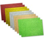 Carton pailleté, 250 x 350 m, assorti en 5 couleurs