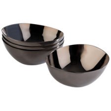 Bol PEBBLES, set de 4, gunmetal