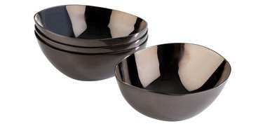 Bol PEBBLES, set de 4, gunmetal