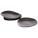 Assiette PEBBLES, set de 4, gunmetal