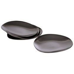 Bord PEBBLES, set van 4, antraciet