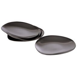 Assiette PEBBLES, set de 4, gunmetal