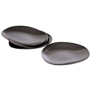 Assiette PEBBLES, set de 4, gunmetal