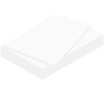 Carton plume, 700 x 1.000 mm, épaisseur 10 mm, blanc