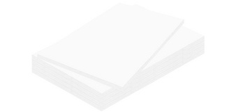 Carton plume, 700 x 1.000 mm, épaisseur 10 mm, blanc