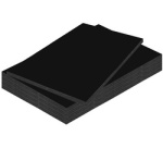 Carton plume, 700 x 1.000 mm, épaisseur 10 mm, blanc